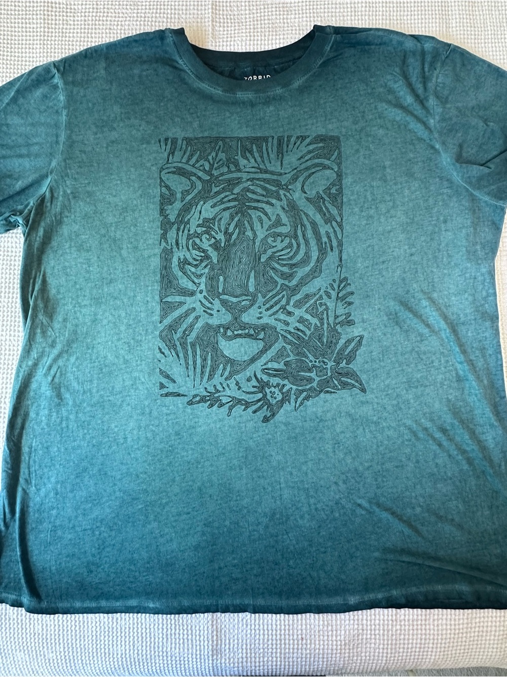 torrid Teal Ombre Tiger Graphic Tee